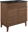 Render 30" Bathroom Vanity with Sink in Walnut Black