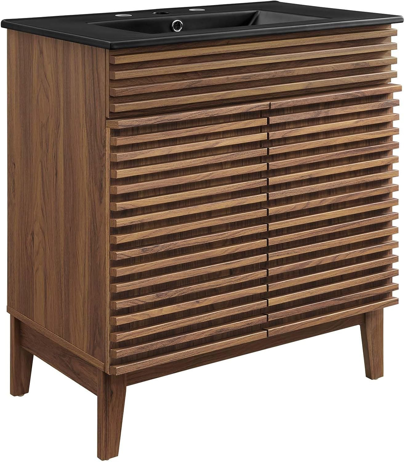Render 30" Bathroom Vanity with Sink in Walnut Black