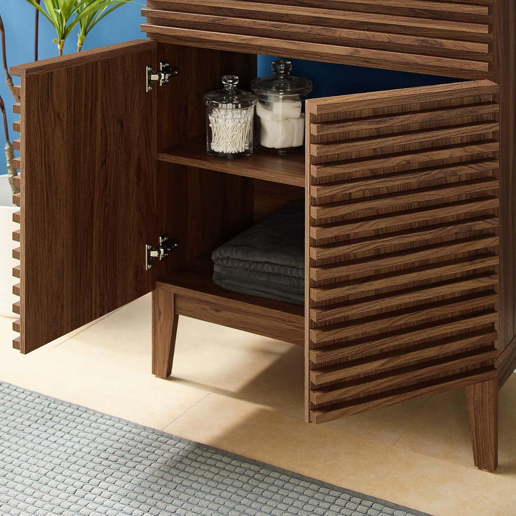 Render 30" Bathroom Vanity with Sink in Walnut Black