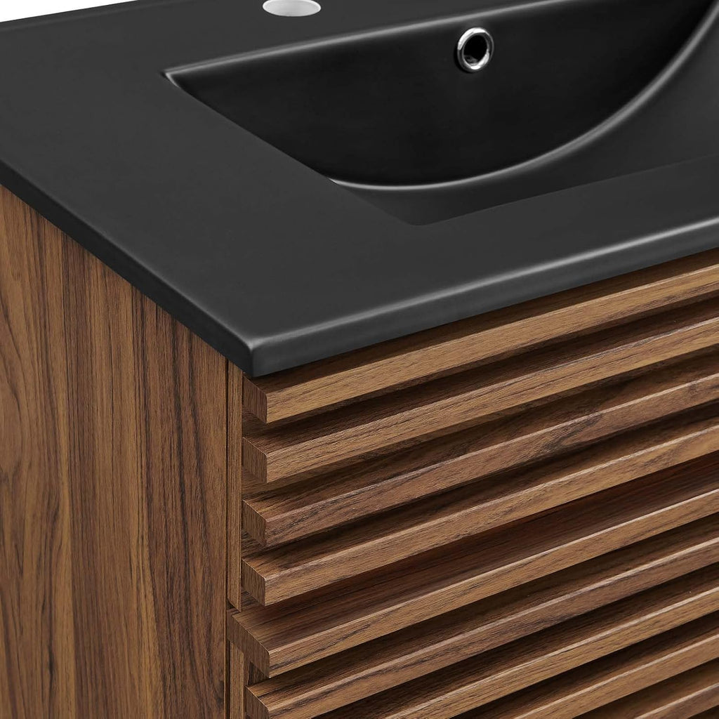 Render 30" Bathroom Vanity with Sink in Walnut Black
